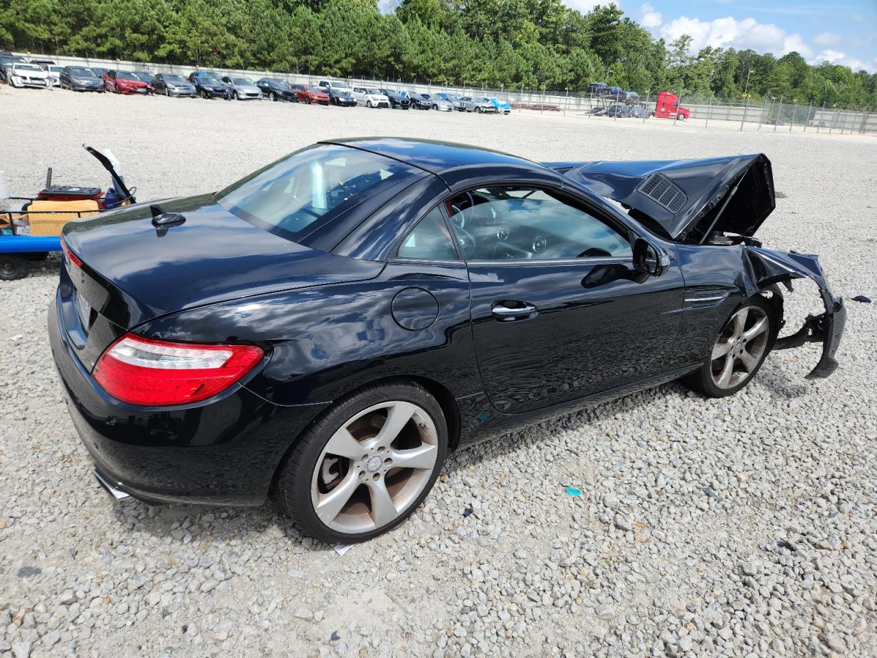 2012 Mercedes-benz Slk 350 Black vin: WDDPK5HA7CF016352
