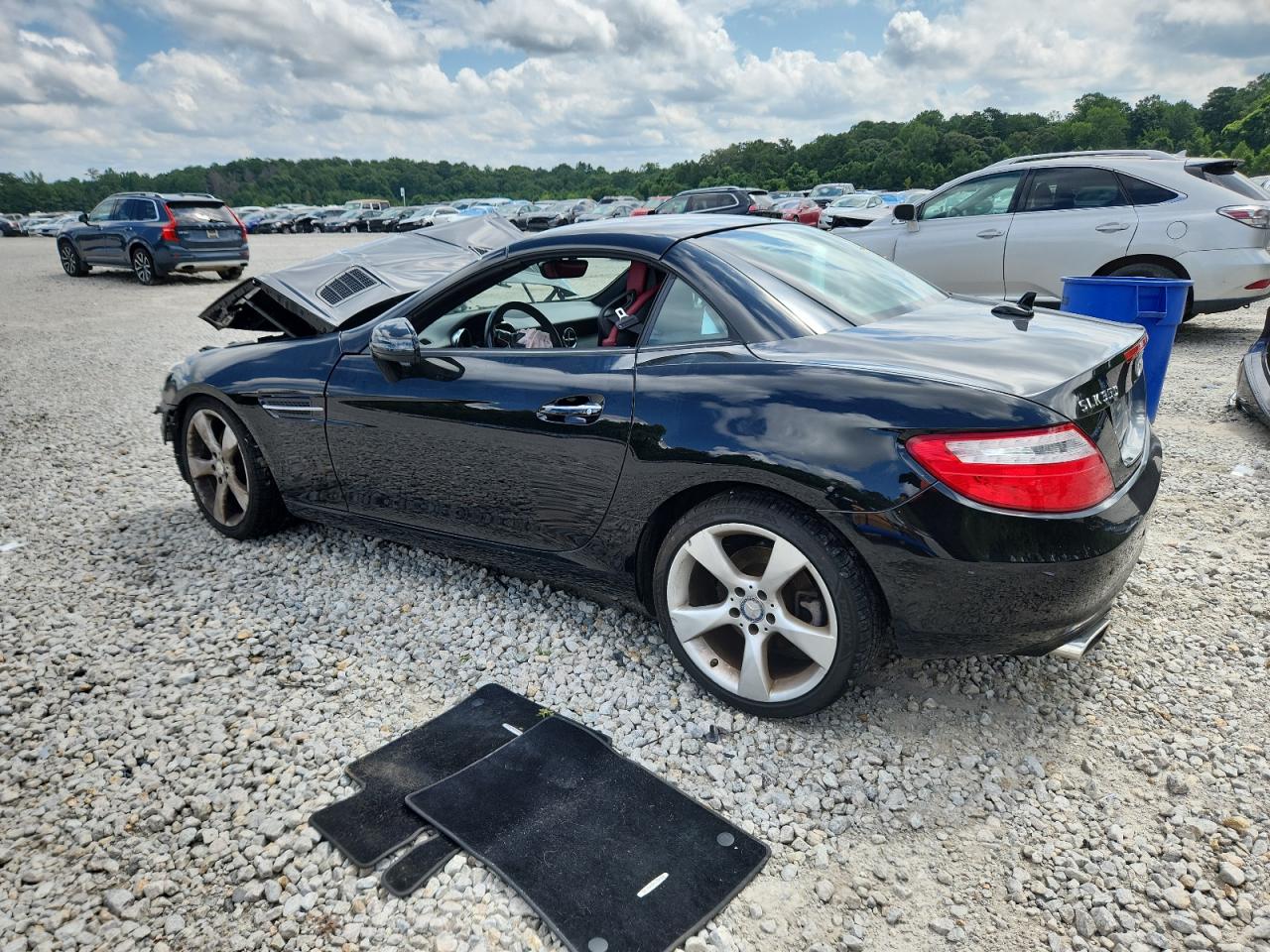 2012 Mercedes-benz Slk 350 Black vin: WDDPK5HA7CF016352