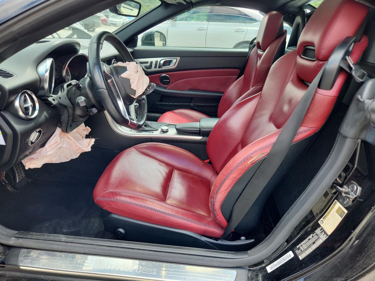 2012 Mercedes-benz Slk 350 Black vin: WDDPK5HA7CF016352