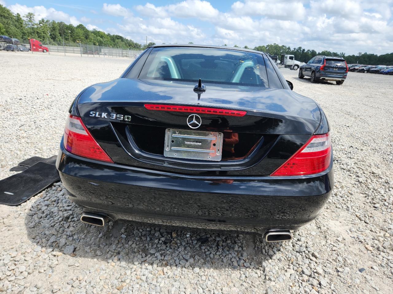2012 Mercedes-benz Slk 350 Black vin: WDDPK5HA7CF016352