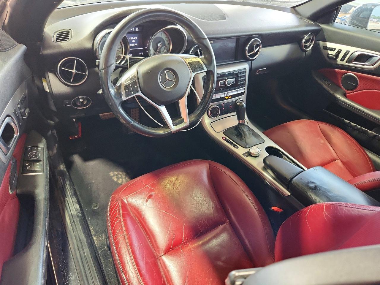 2012 Mercedes-benz Slk 350 Black vin: WDDPK5HA7CF017890