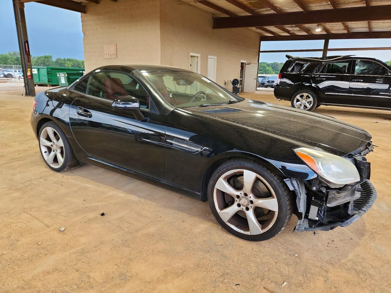 2012 Mercedes-benz Slk 350 Black vin: WDDPK5HA7CF017890