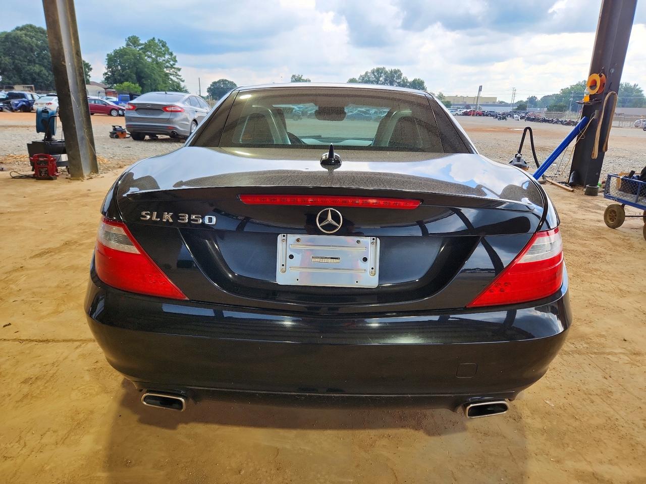 2012 Mercedes-benz Slk 350 Black vin: WDDPK5HA7CF017890