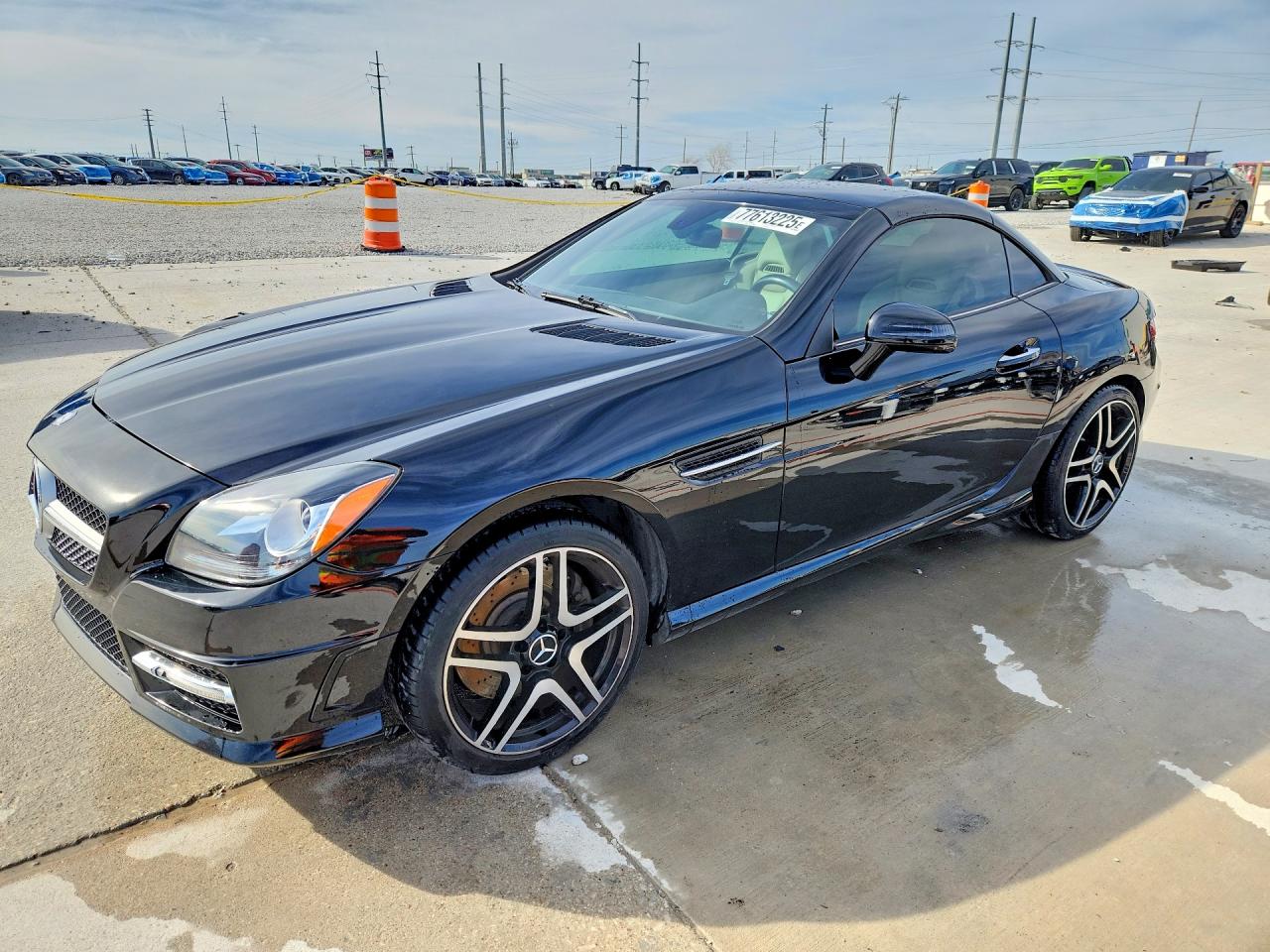 2012 Mercedes-benz Slk 350 Black vin: WDDPK5HA7CF024032