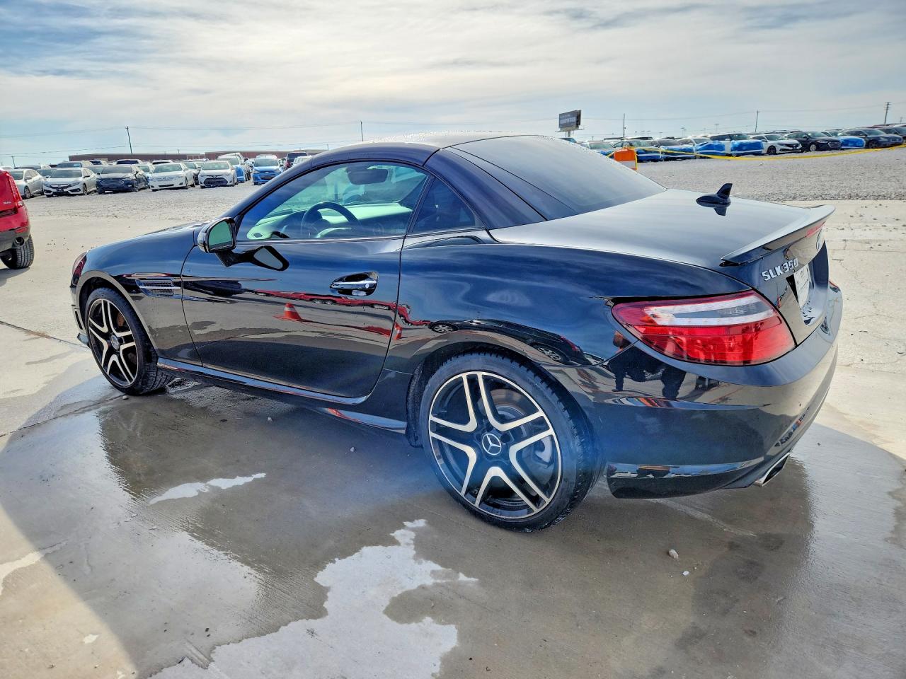 2012 Mercedes-benz Slk 350 Black vin: WDDPK5HA7CF024032