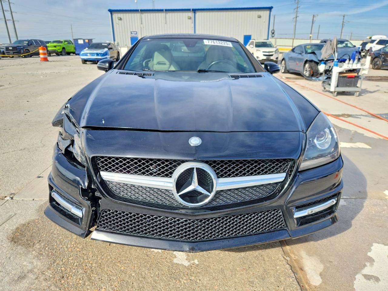 2012 Mercedes-benz Slk 350 Black vin: WDDPK5HA7CF024032