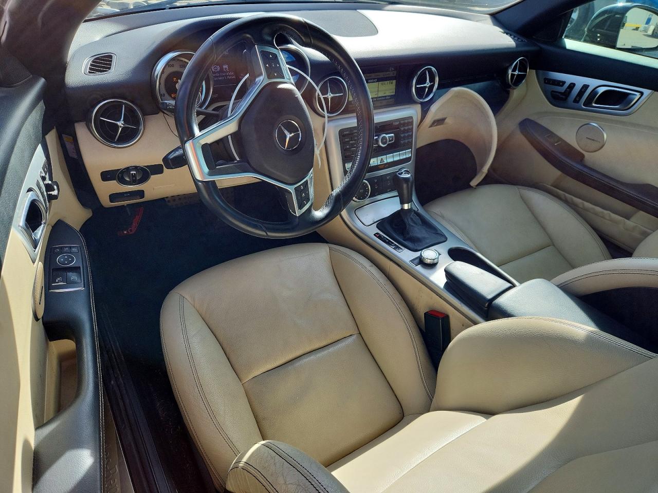 2012 Mercedes-benz Slk 350 Black vin: WDDPK5HA7CF024032
