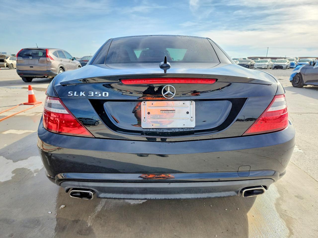 2012 Mercedes-benz Slk 350 Black vin: WDDPK5HA7CF024032