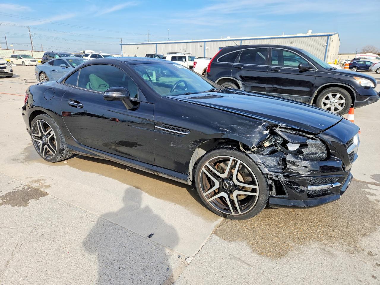 2012 Mercedes-benz Slk 350 Black vin: WDDPK5HA7CF024032