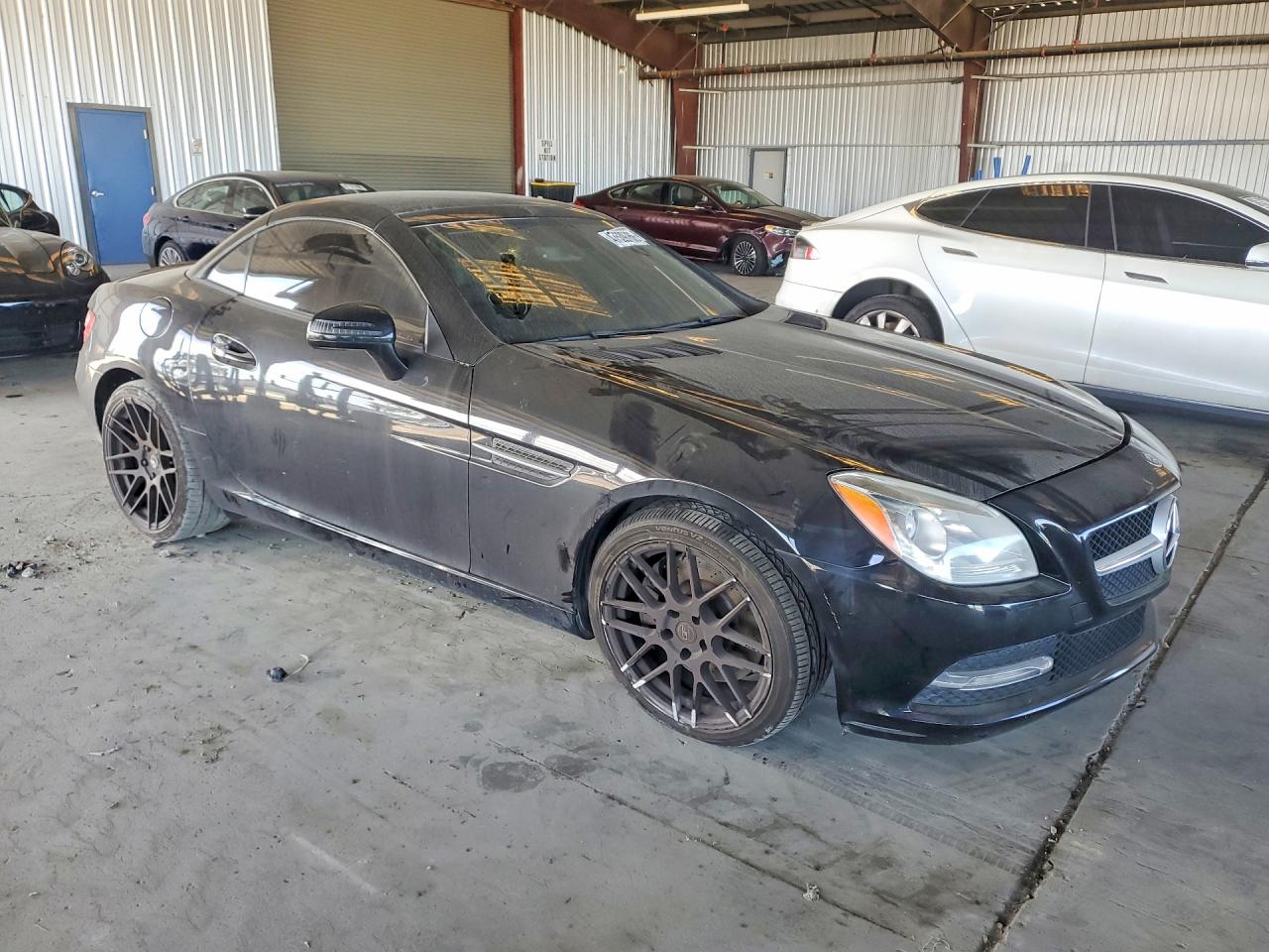 2012 Mercedes-benz Slk 350 Black vin: WDDPK5HA8CF012942