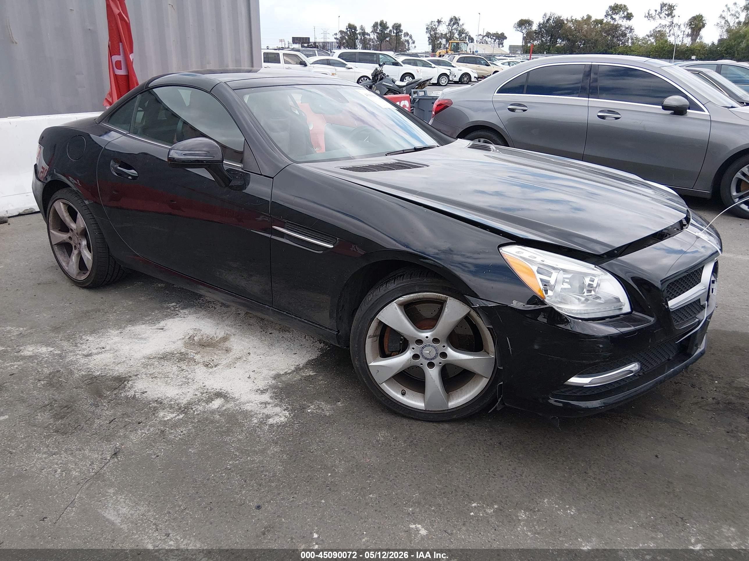 2012 Mercedes-benz Slk 350   Black vin: WDDPK5HA8CF014318