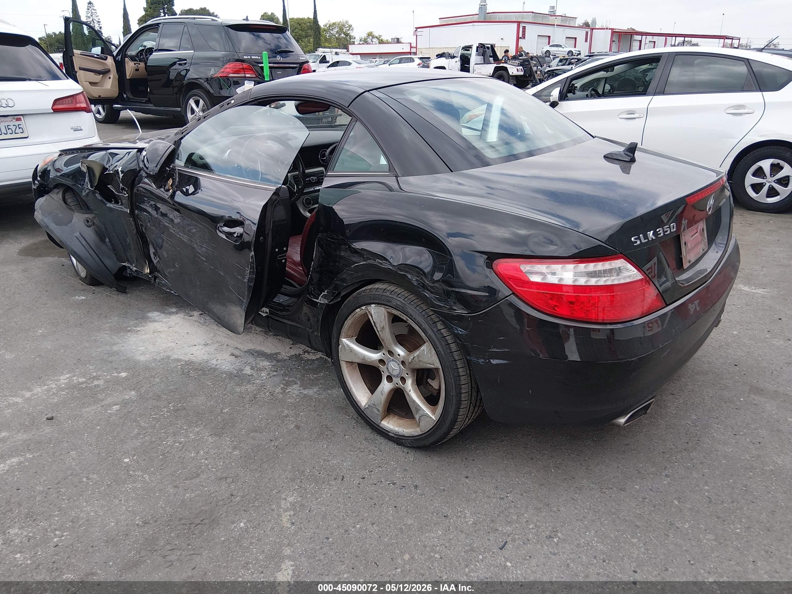 2012 Mercedes-benz Slk 350   Black vin: WDDPK5HA8CF014318