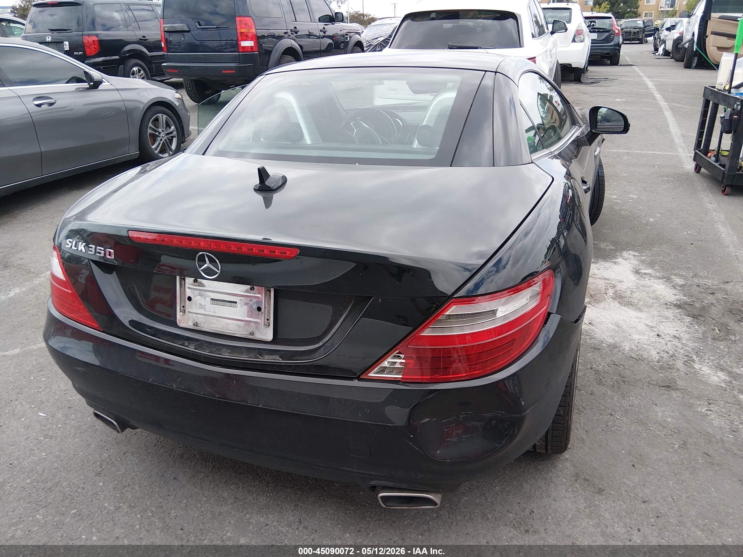 2012 Mercedes-benz Slk 350   Black vin: WDDPK5HA8CF014318