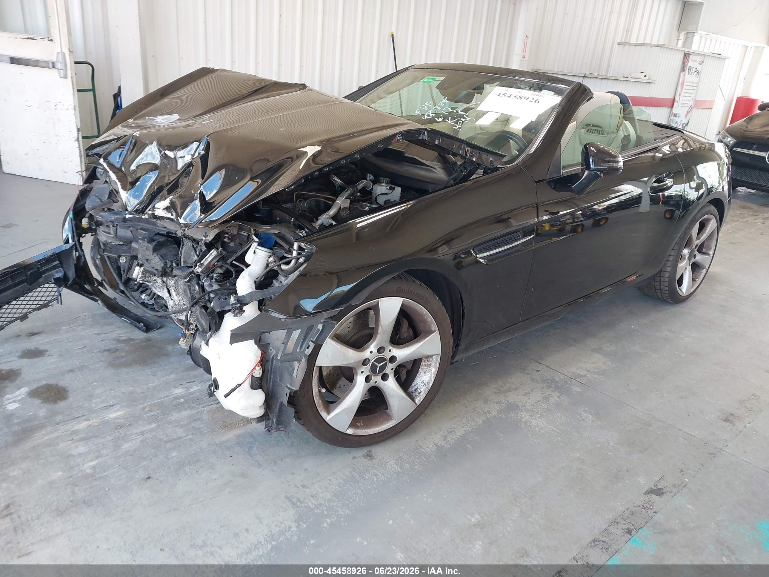 2012 Mercedes-benz Slk 350   Black vin: WDDPK5HA8CF014559