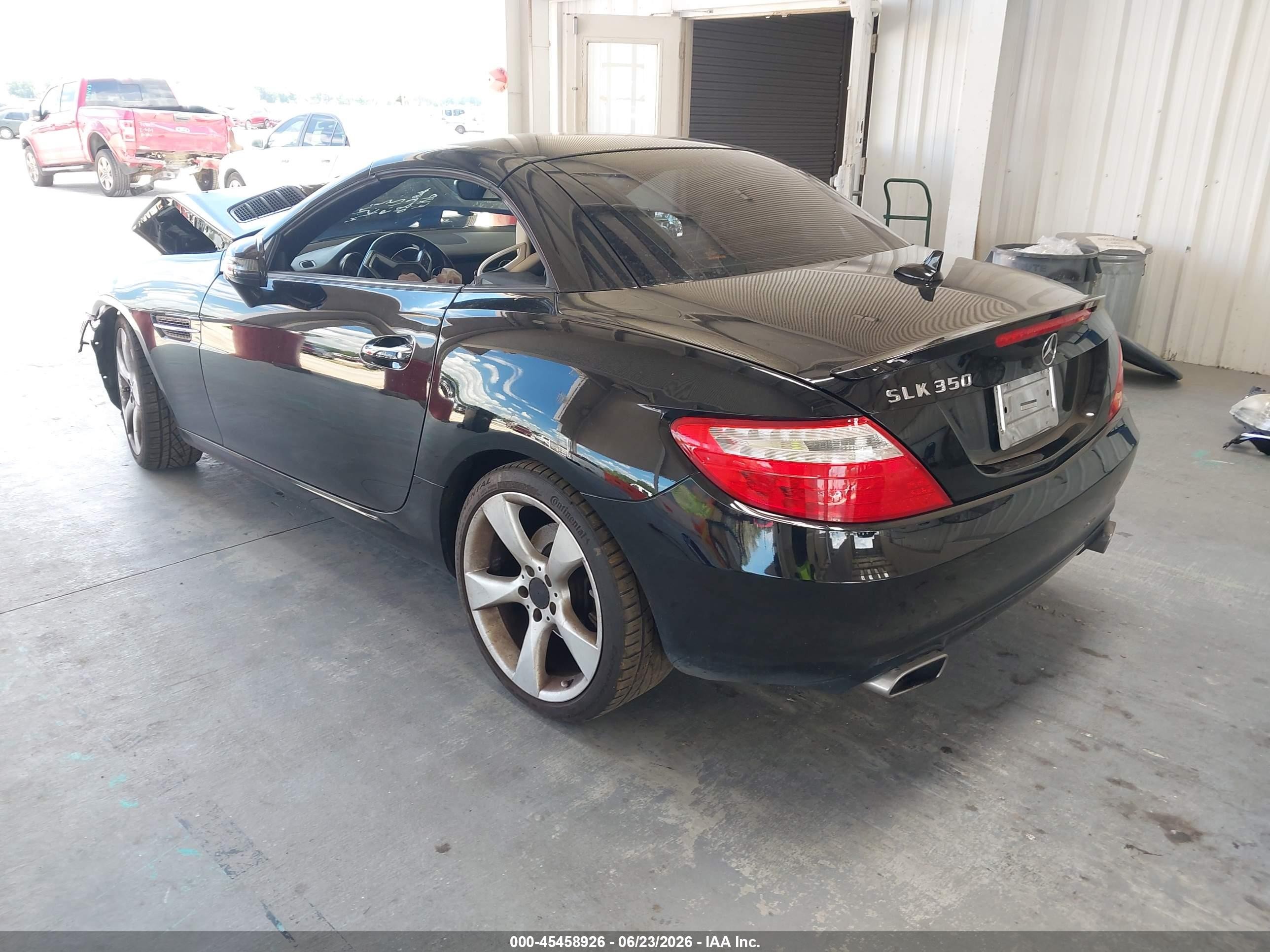 2012 Mercedes-benz Slk 350   Black vin: WDDPK5HA8CF014559