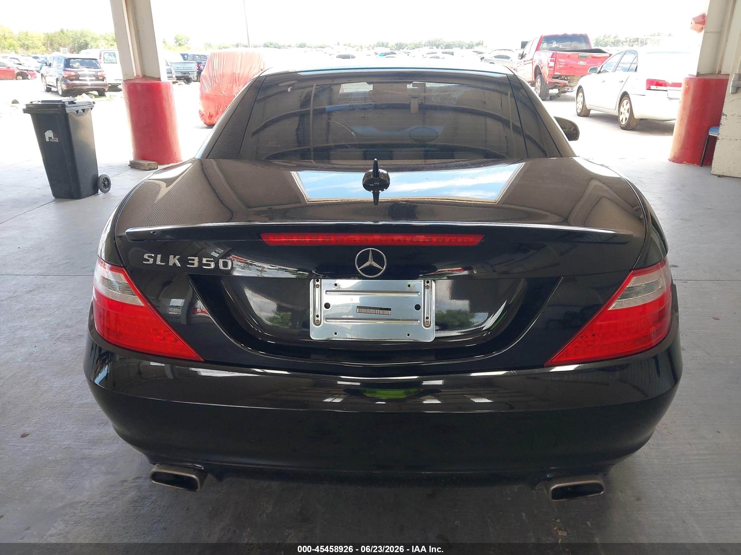2012 Mercedes-benz Slk 350   Black vin: WDDPK5HA8CF014559