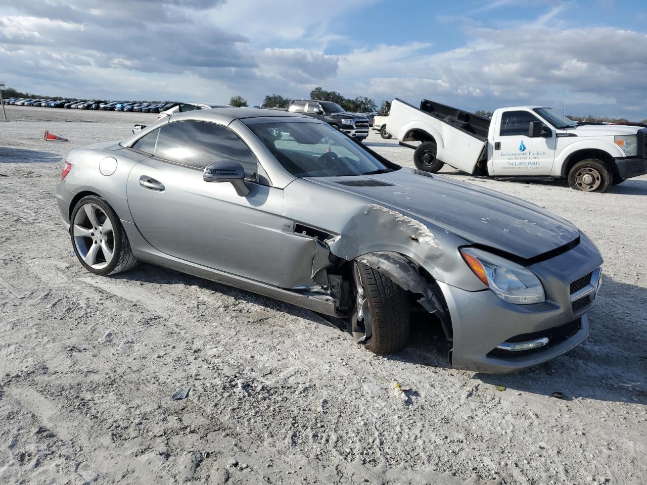 2012 Mercedes-benz Slk 350 Silver vin: WDDPK5HA8CF014674