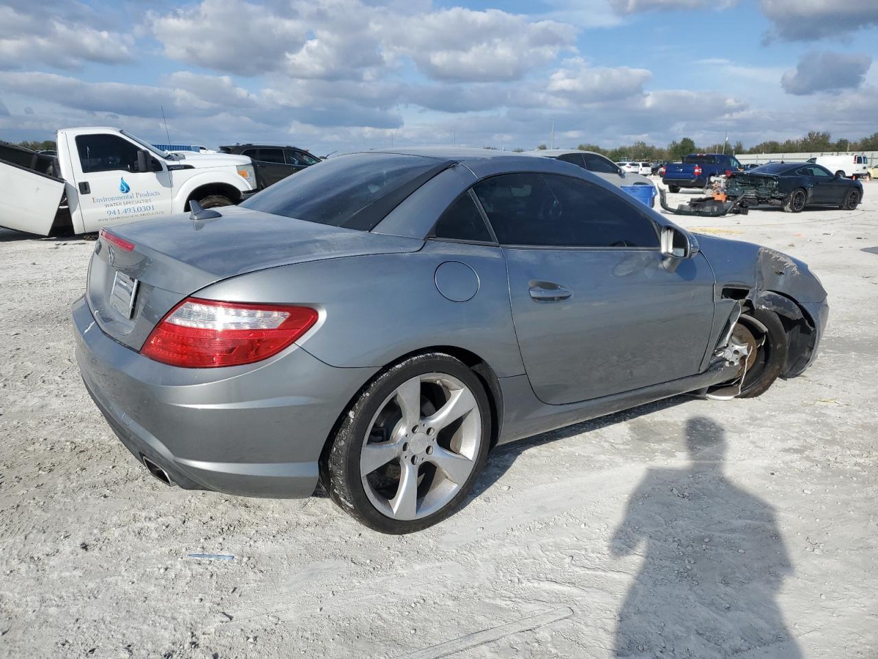 2012 Mercedes-benz Slk 350 Silver vin: WDDPK5HA8CF014674