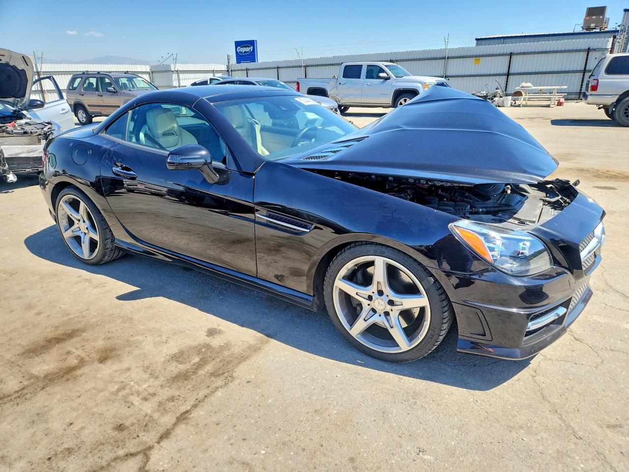 2015 Mercedes-benz Slk 350 Black vin: WDDPK5HA8FF098144