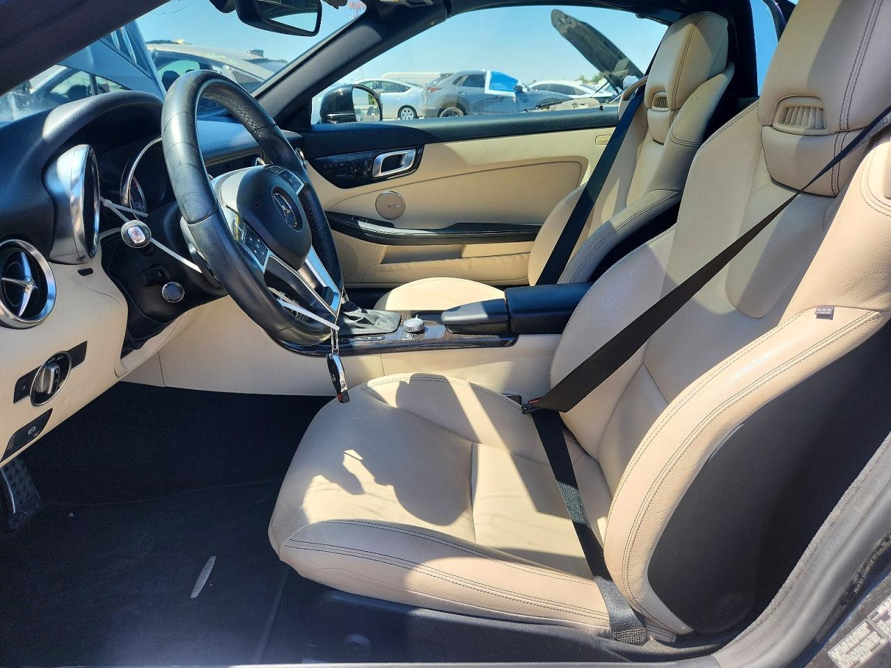 2015 Mercedes-benz Slk 350 Black vin: WDDPK5HA8FF098144