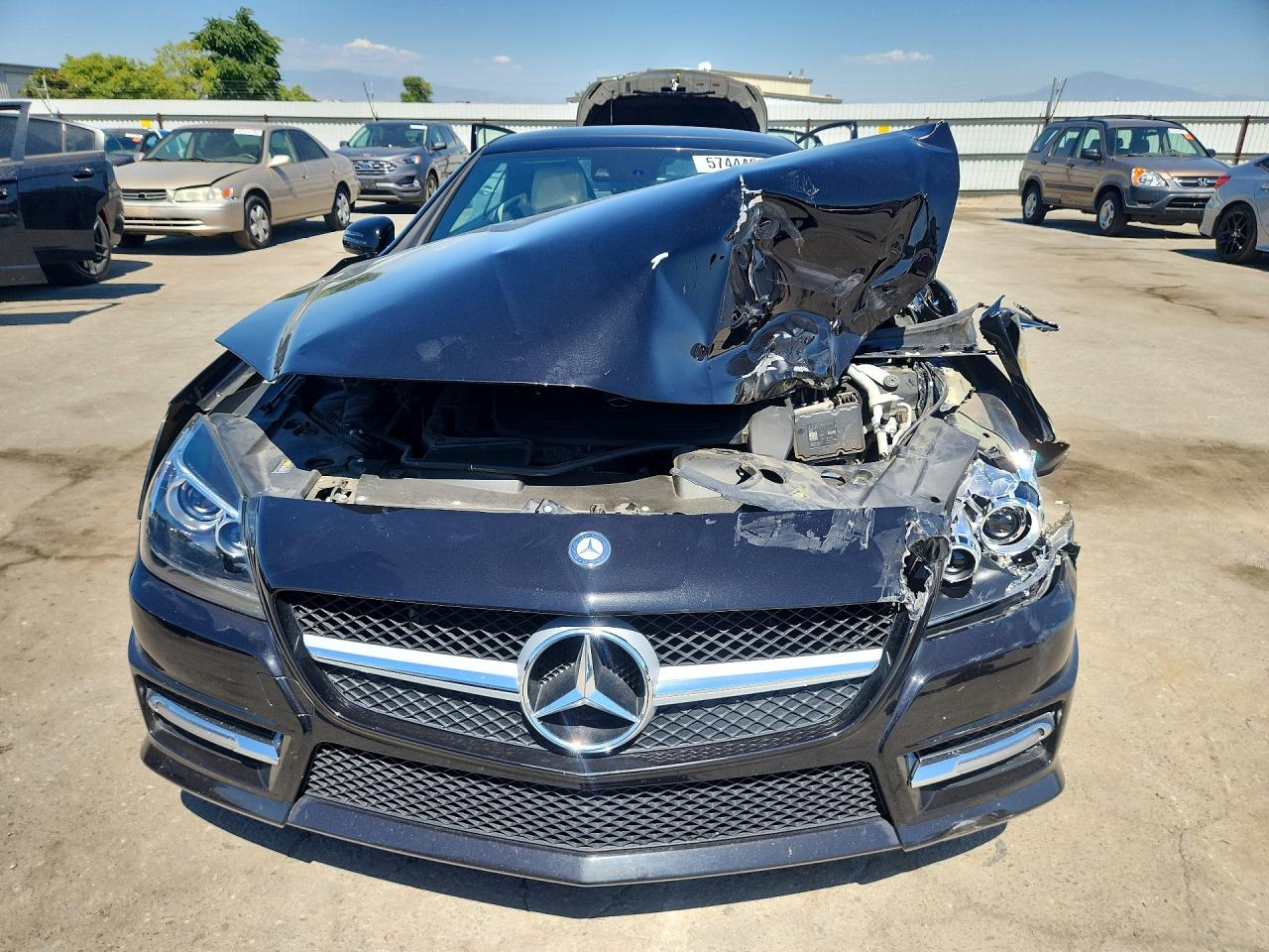 2015 Mercedes-benz Slk 350 Black vin: WDDPK5HA8FF098144