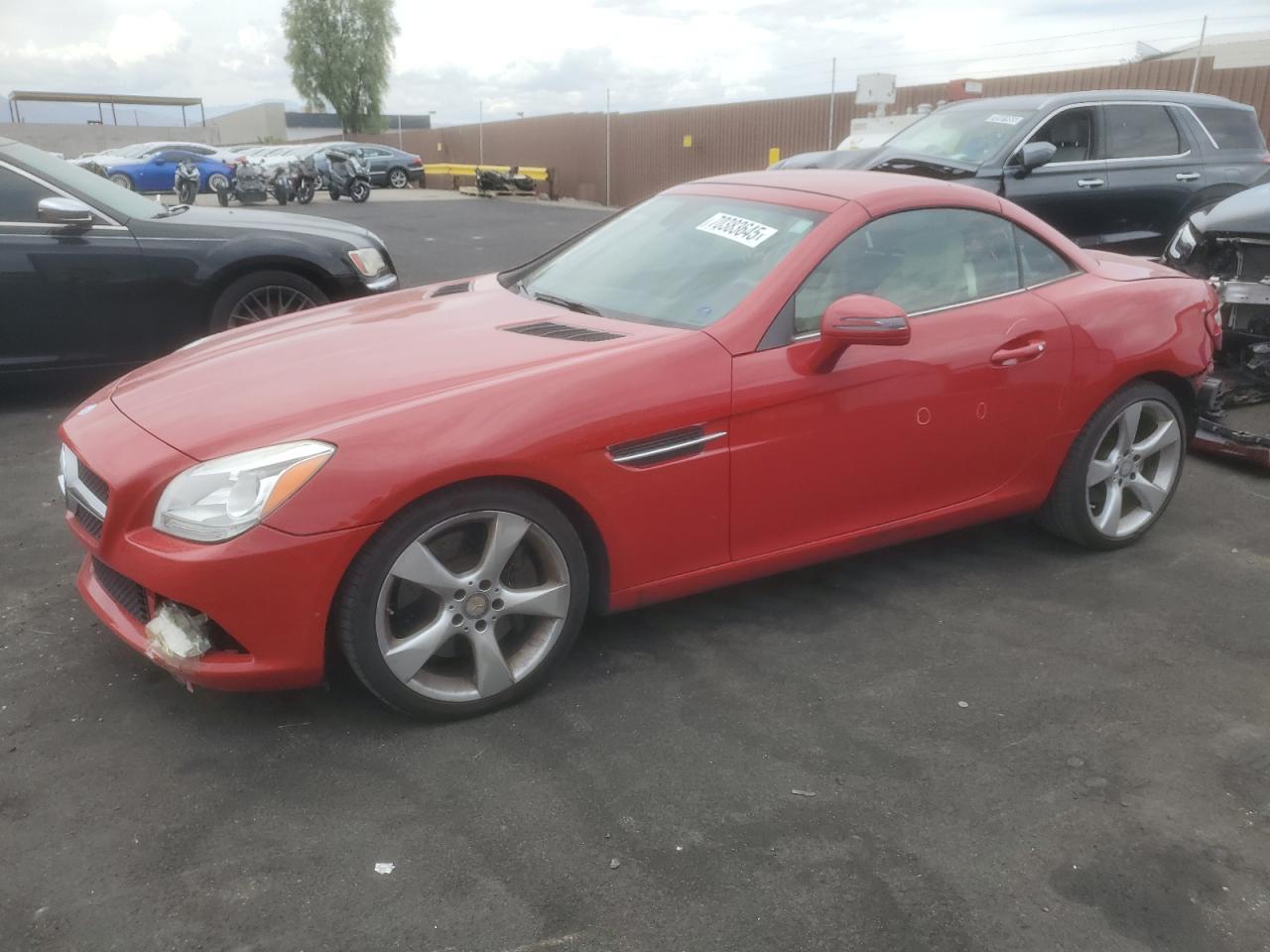 2012 Mercedes-benz Slk 350 Red vin: WDDPK5HA9CF036974