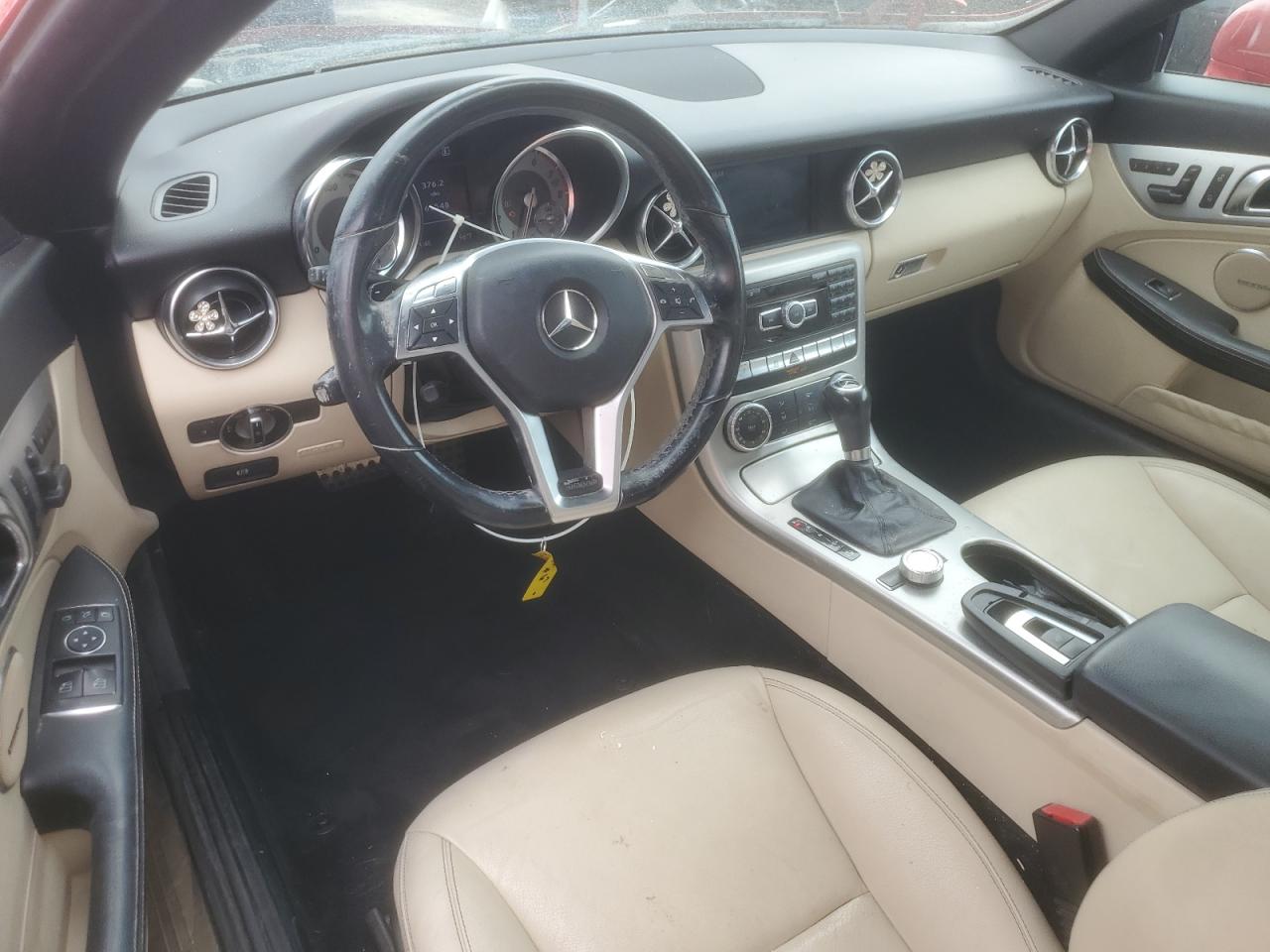 2012 Mercedes-benz Slk 350 Red vin: WDDPK5HA9CF036974