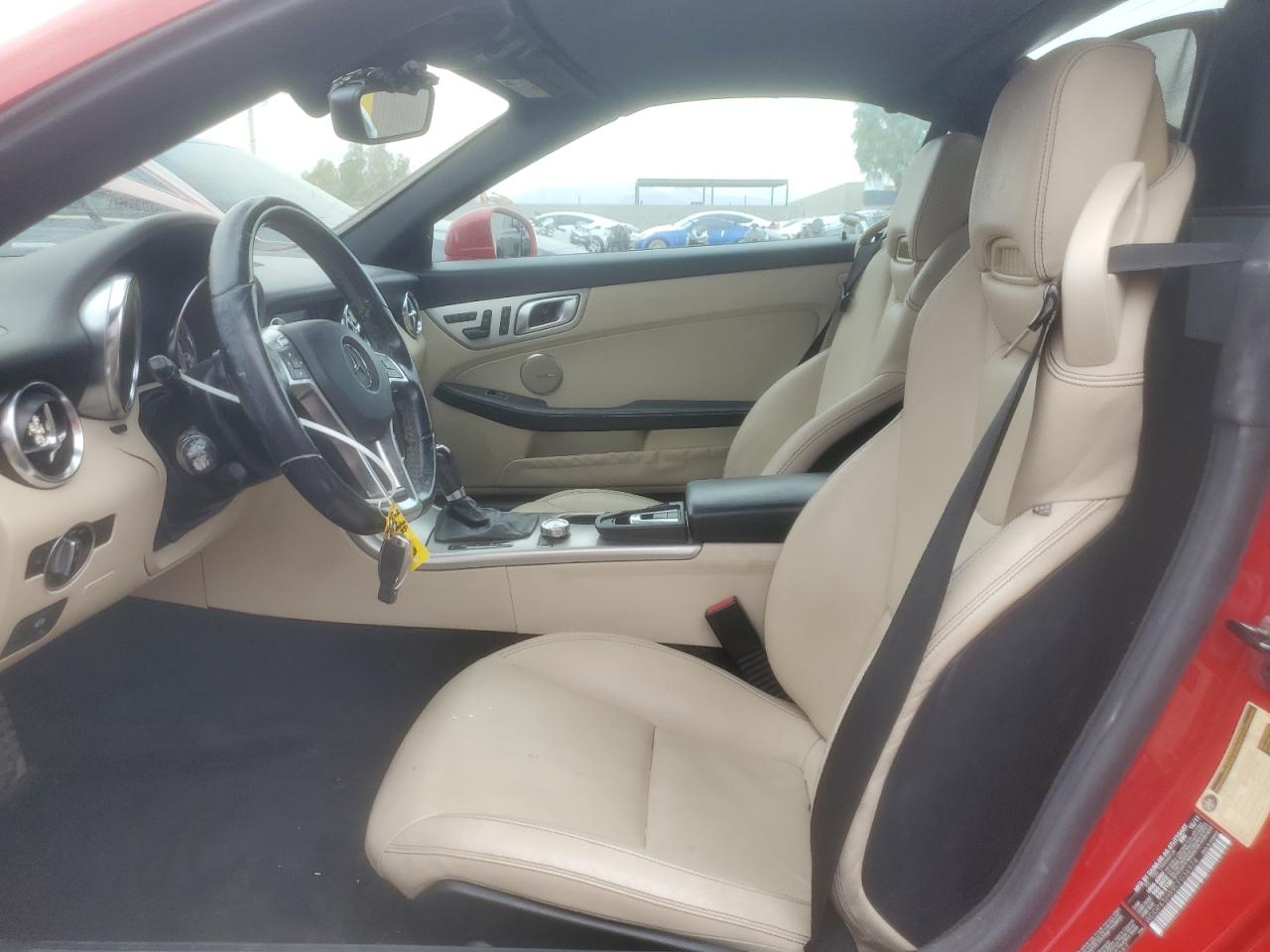 2012 Mercedes-benz Slk 350 Red vin: WDDPK5HA9CF036974