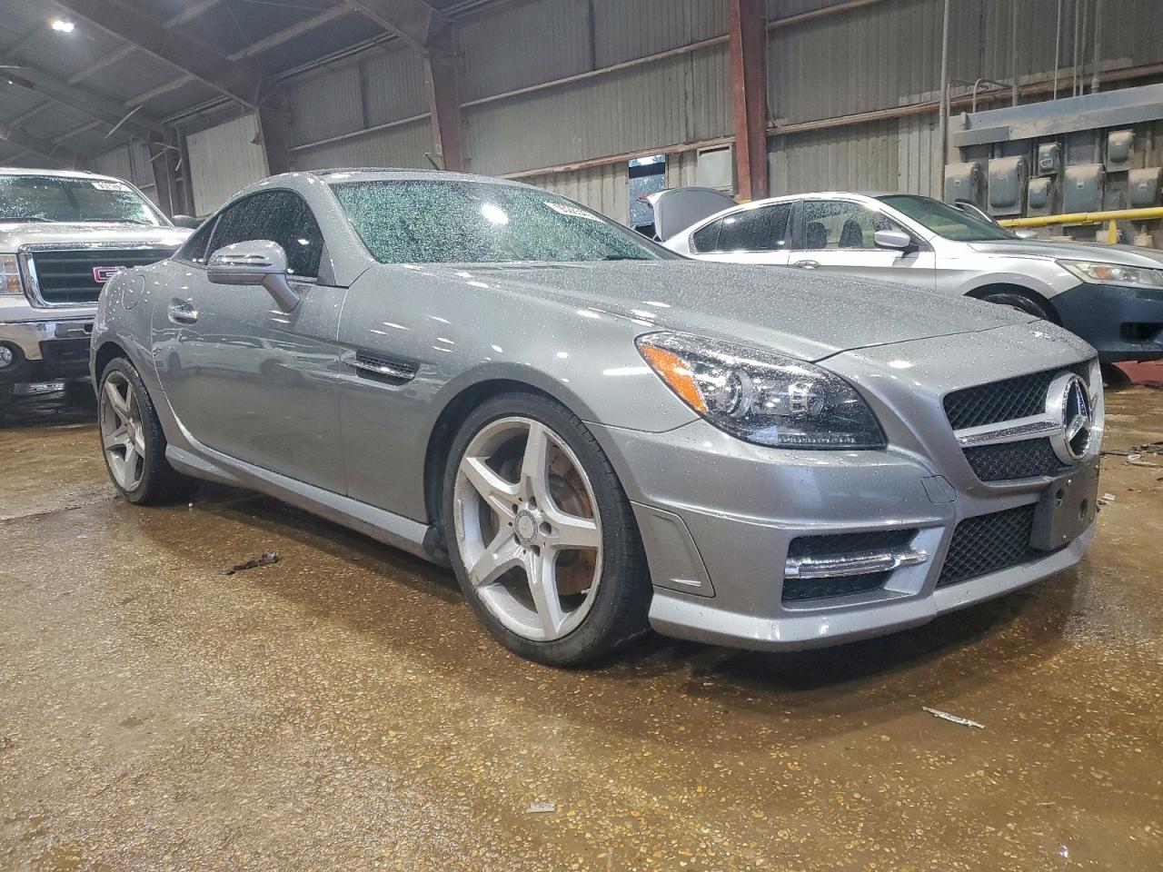 2014 Mercedes-benz Slk 350 Gray vin: WDDPK5HA9EF081965