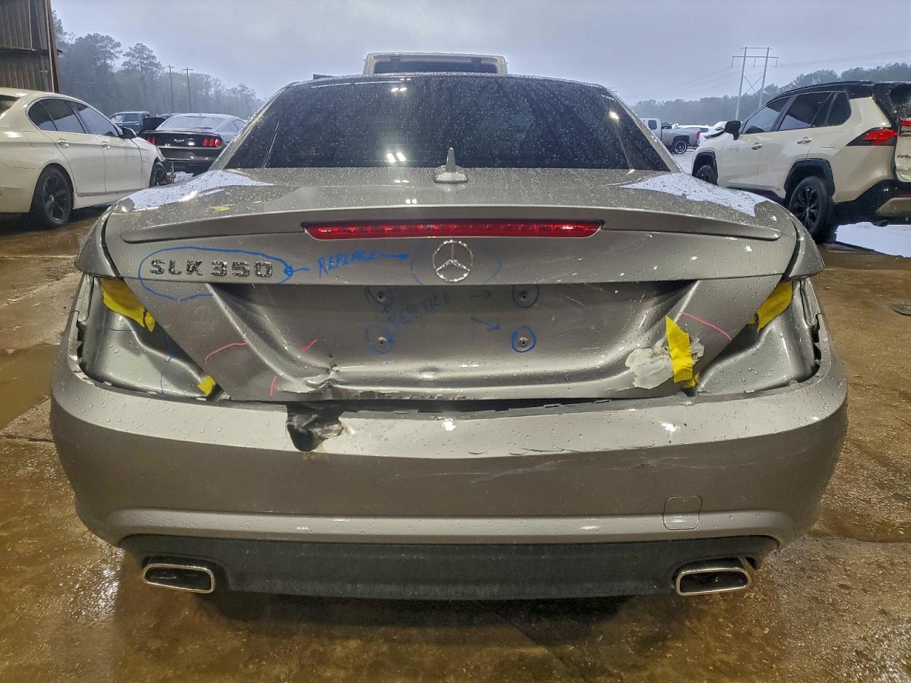 2014 Mercedes-benz Slk 350 Gray vin: WDDPK5HA9EF081965