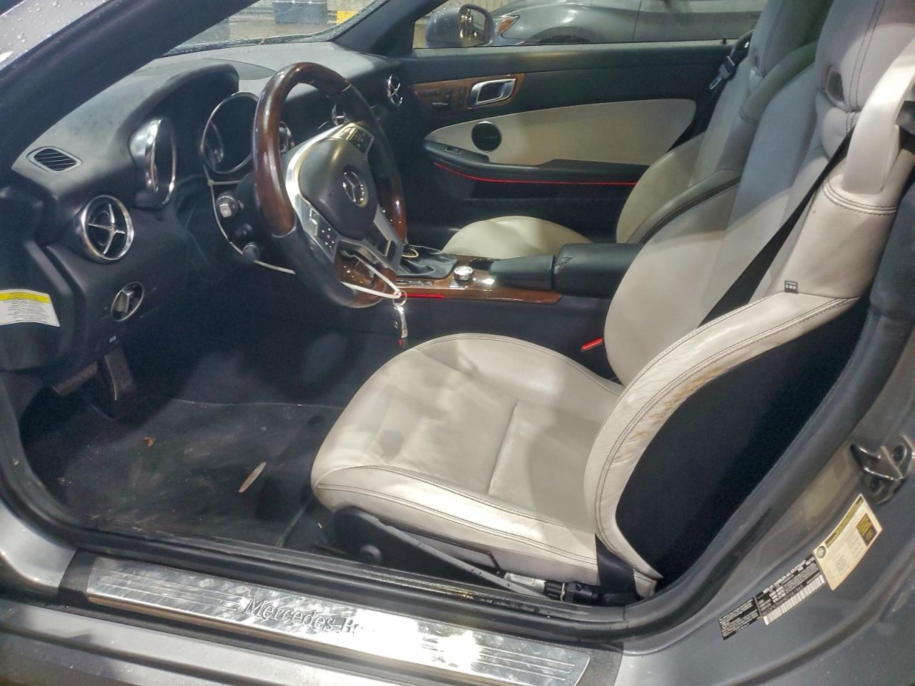 2014 Mercedes-benz Slk 350 Gray vin: WDDPK5HA9EF081965