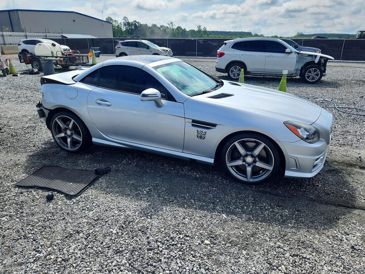 2015 Mercedes-benz Slk 350 Silver vin: WDDPK5HA9FF106476