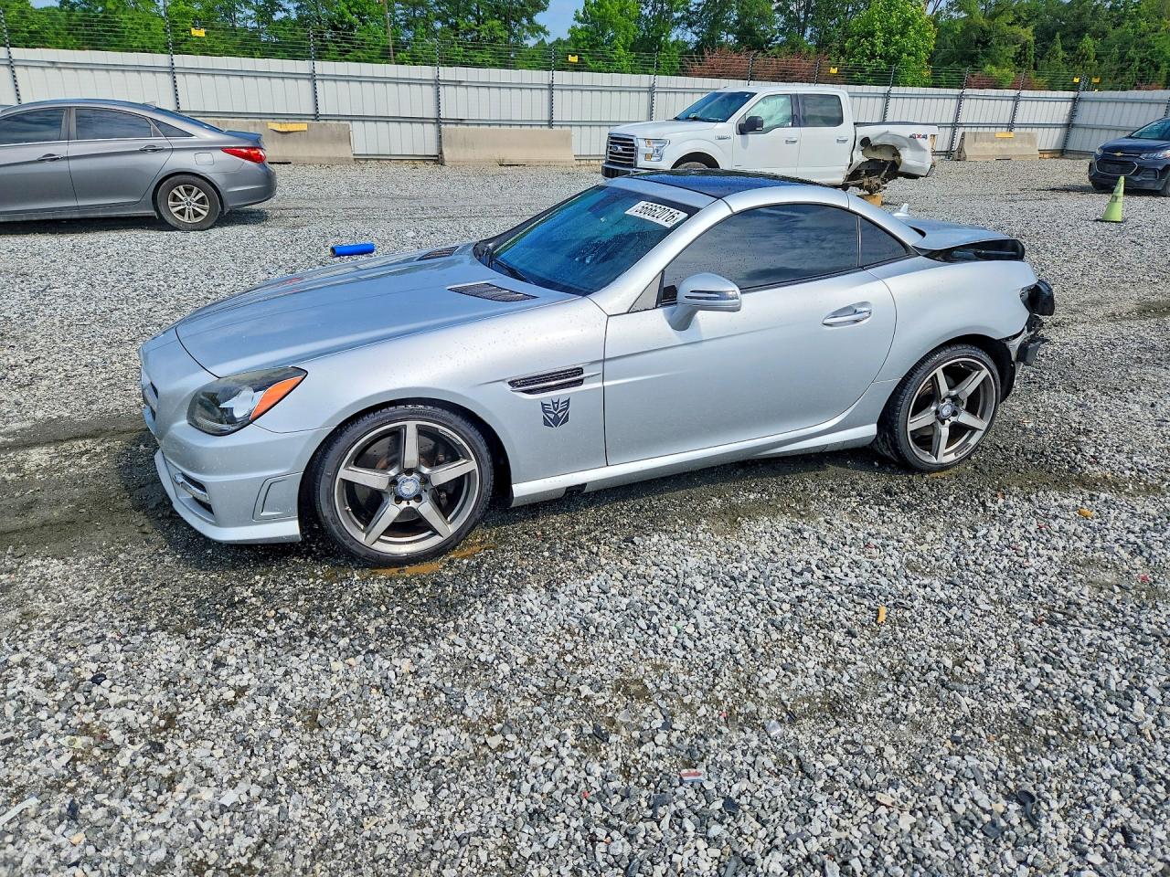 2015 Mercedes-benz Slk 350 Silver vin: WDDPK5HA9FF106476