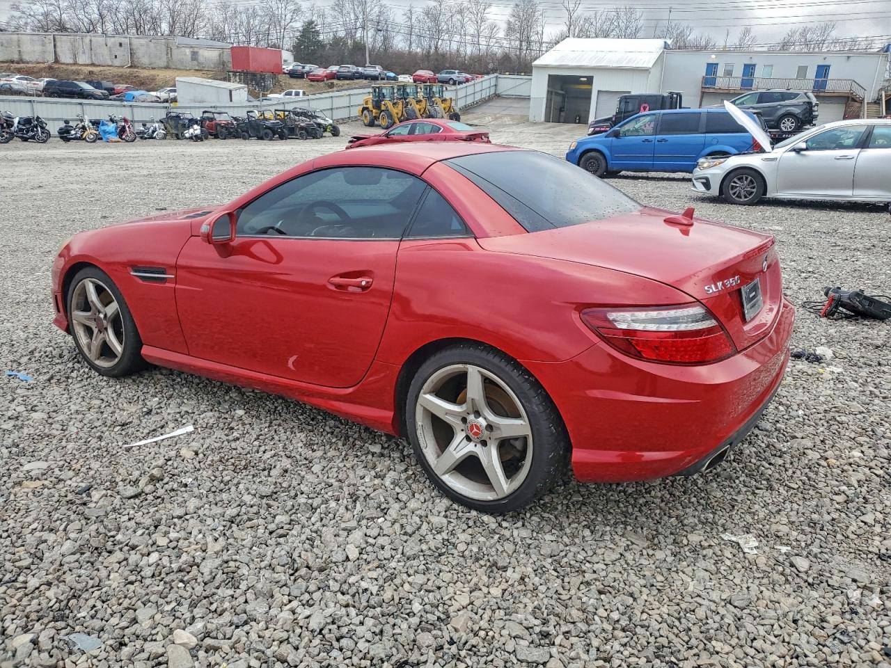 2012 Mercedes-benz Slk 350 Red vin: WDDPK5HAXCF007547