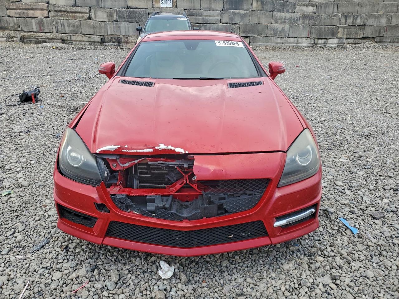 2012 Mercedes-benz Slk 350 Red vin: WDDPK5HAXCF007547