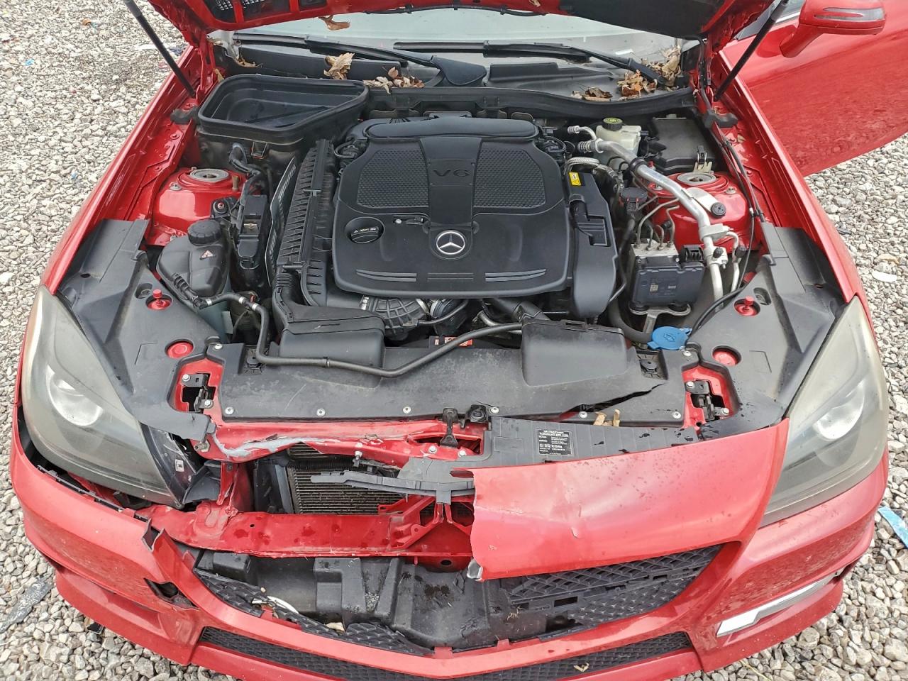2012 Mercedes-benz Slk 350 Red vin: WDDPK5HAXCF007547