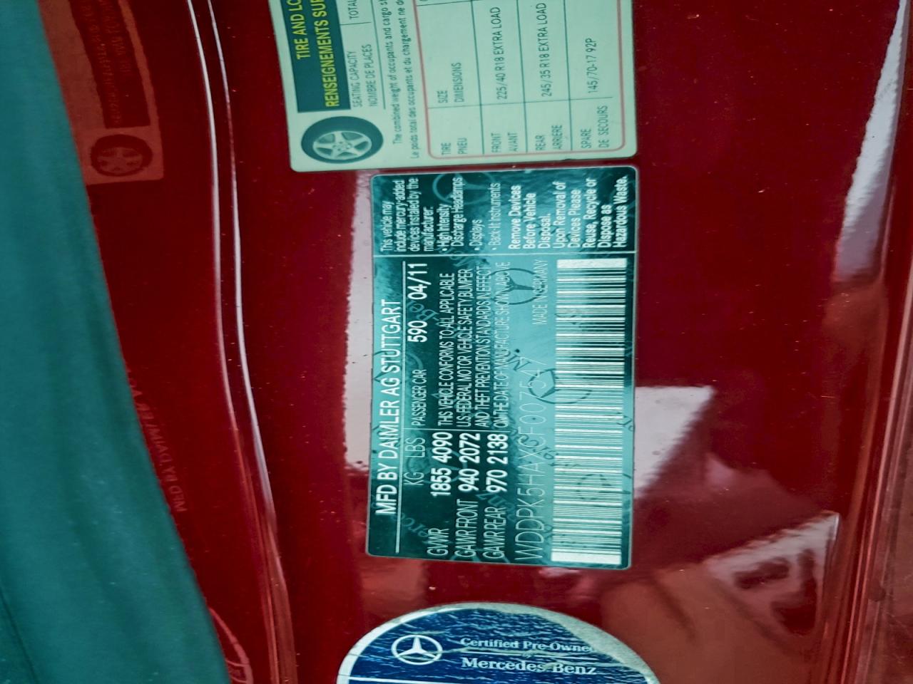 2012 Mercedes-benz Slk 350 Red vin: WDDPK5HAXCF007547