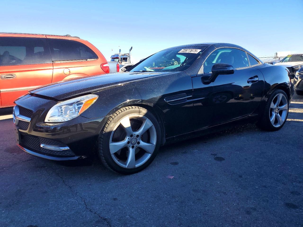 2012 Mercedes-benz Slk 350 Black vin: WDDPK5HAXCF017138