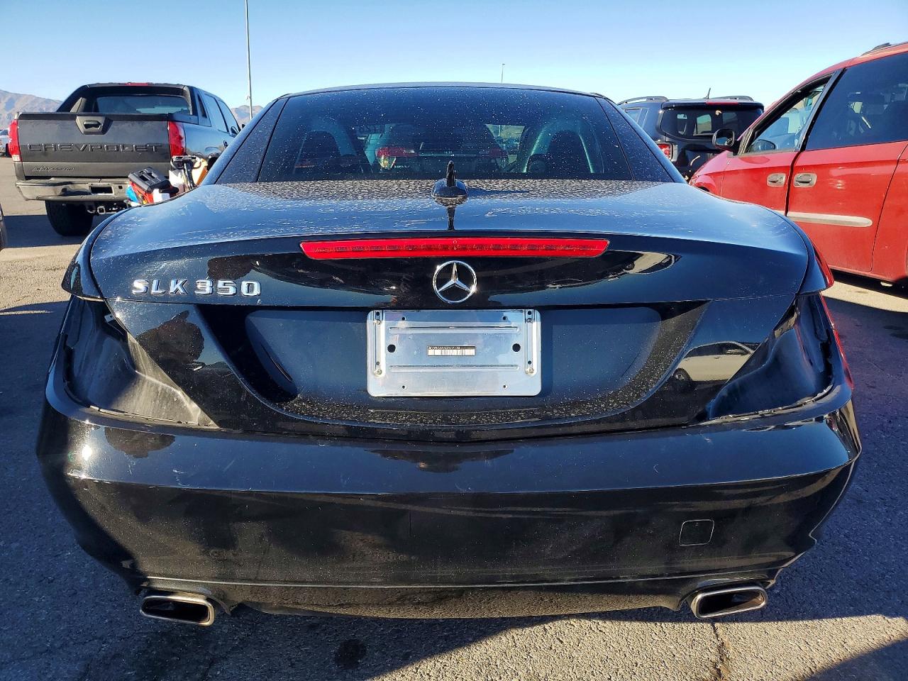 2012 Mercedes-benz Slk 350 Black vin: WDDPK5HAXCF017138