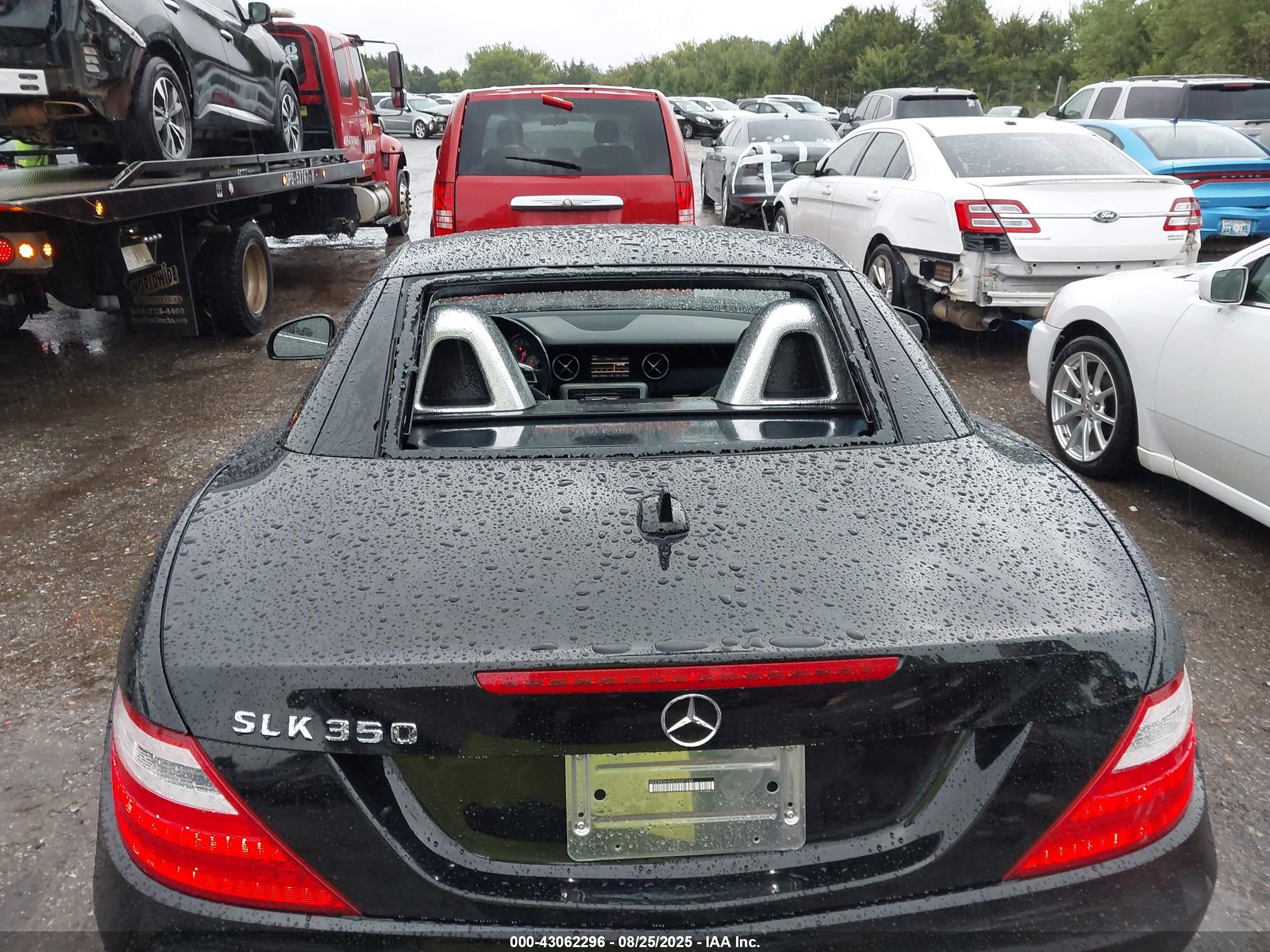 2012 Mercedes-benz Slk 350   Black vin: WDDPK5HAXCF037146