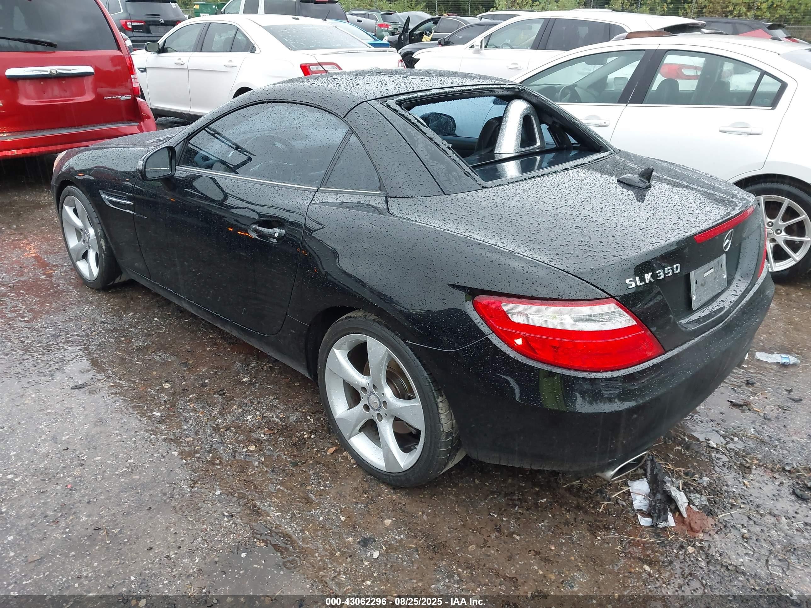 2012 Mercedes-benz Slk 350   Black vin: WDDPK5HAXCF037146