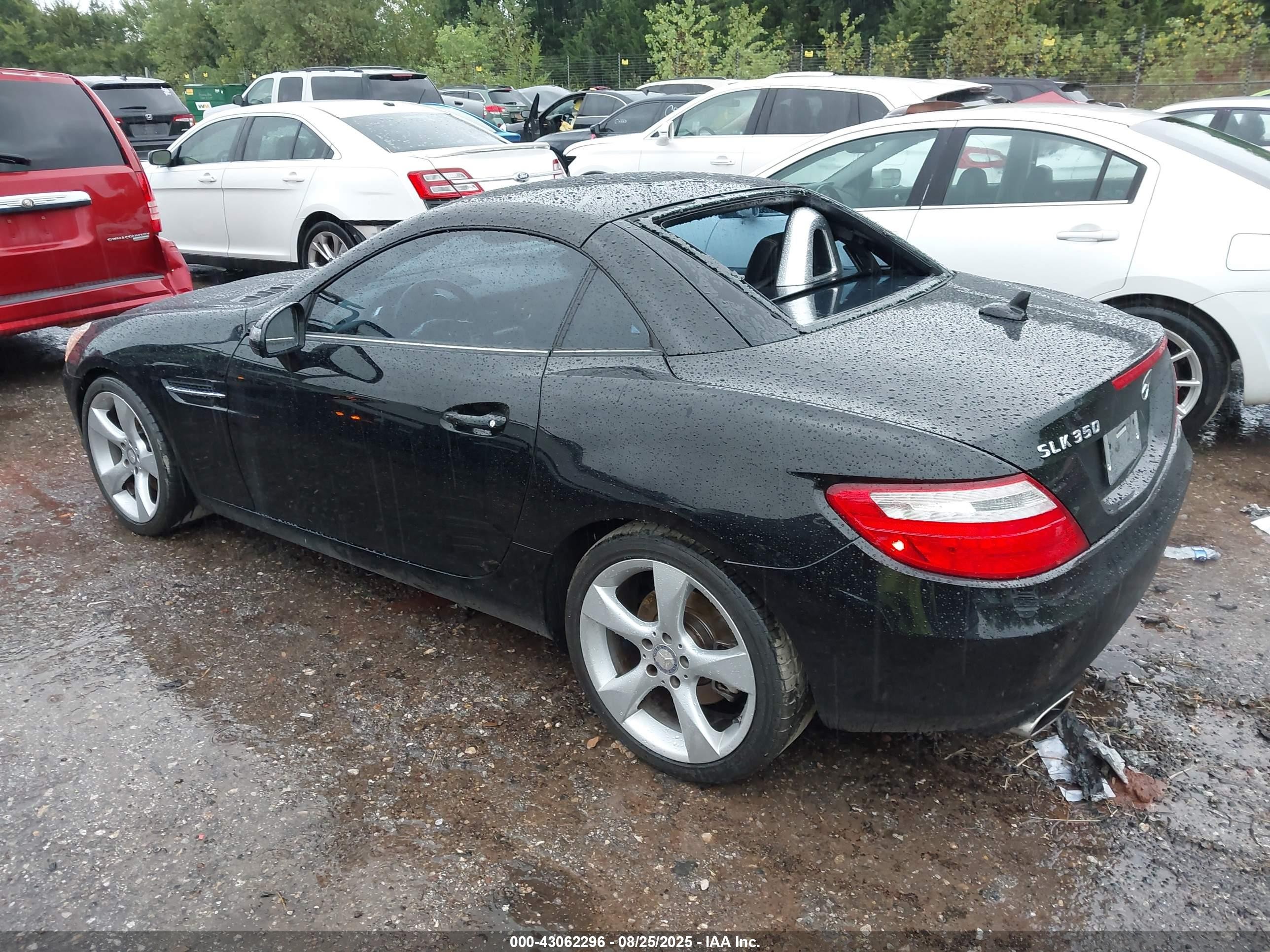 2012 Mercedes-benz Slk 350   Black vin: WDDPK5HAXCF037146