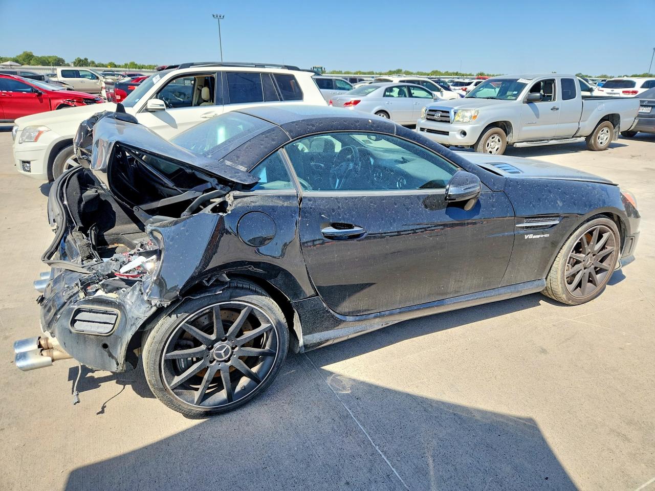 2014 Mercedes-benz Slk 55 Amg Black vin: WDDPK7FA7EF078982