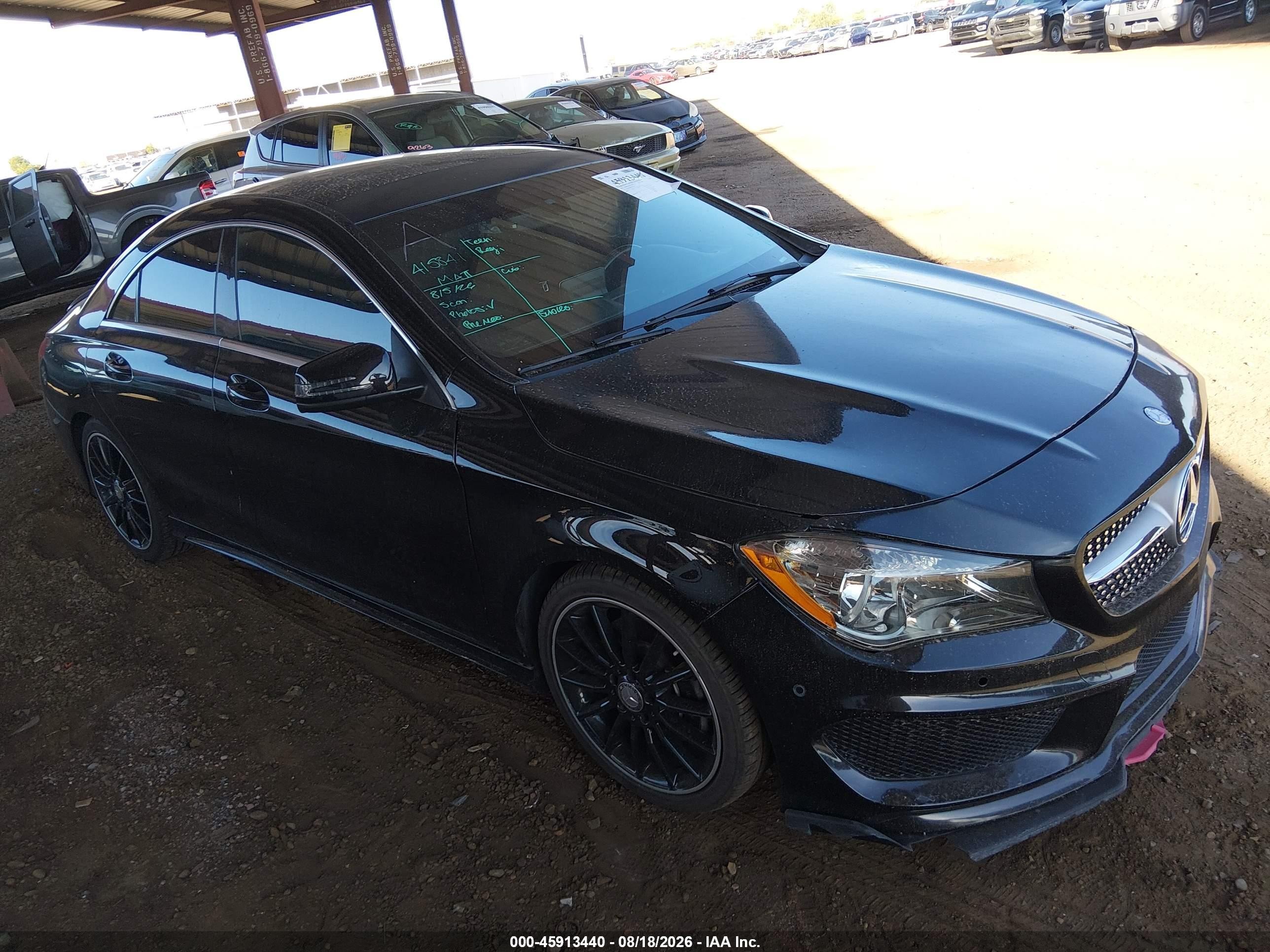 2015 Mercedes-benz Cla 250   Black vin: WDDSJ4EB0FN225124
