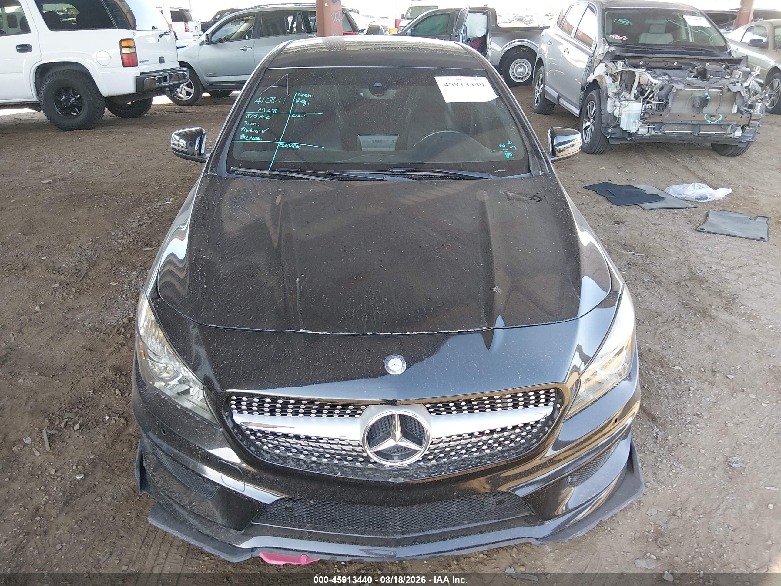 2015 Mercedes-benz Cla 250   Black vin: WDDSJ4EB0FN225124