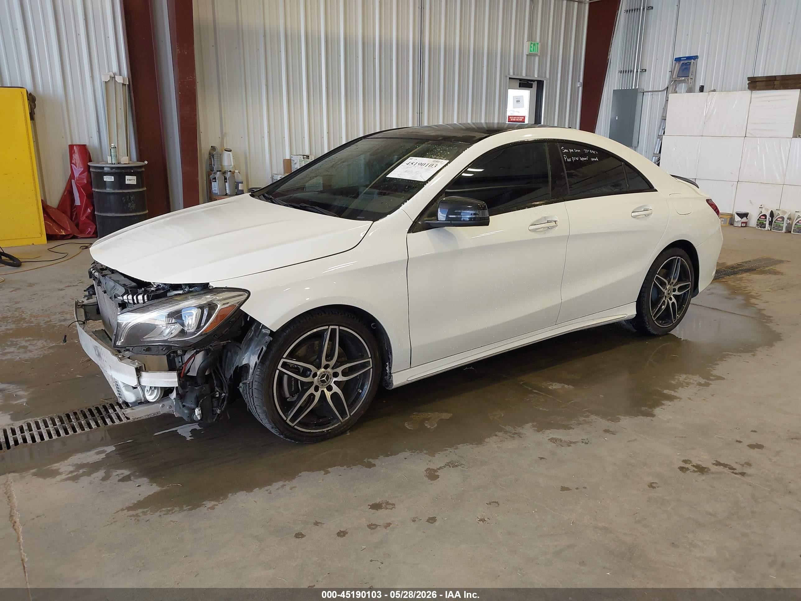 2019 Mercedes-benz Cla 250 White vin: WDDSJ4EB0KN773134