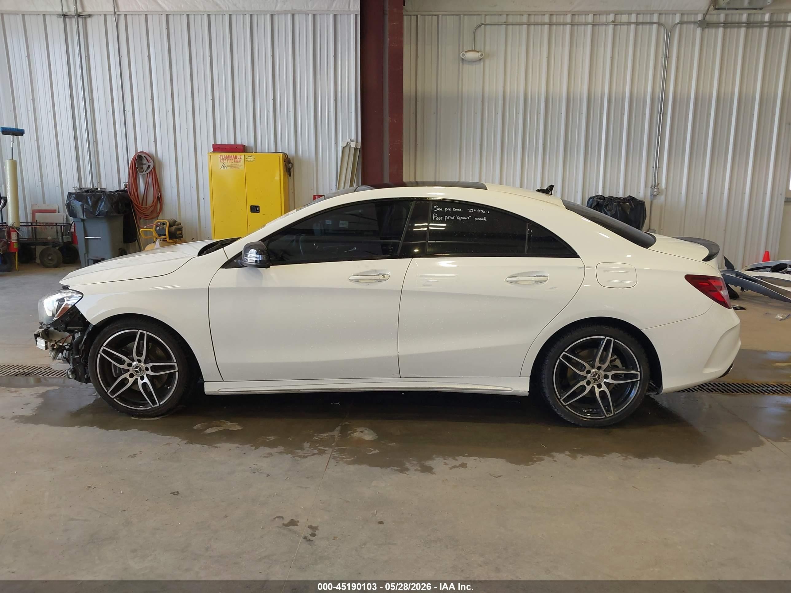 2019 Mercedes-benz Cla 250 White vin: WDDSJ4EB0KN773134