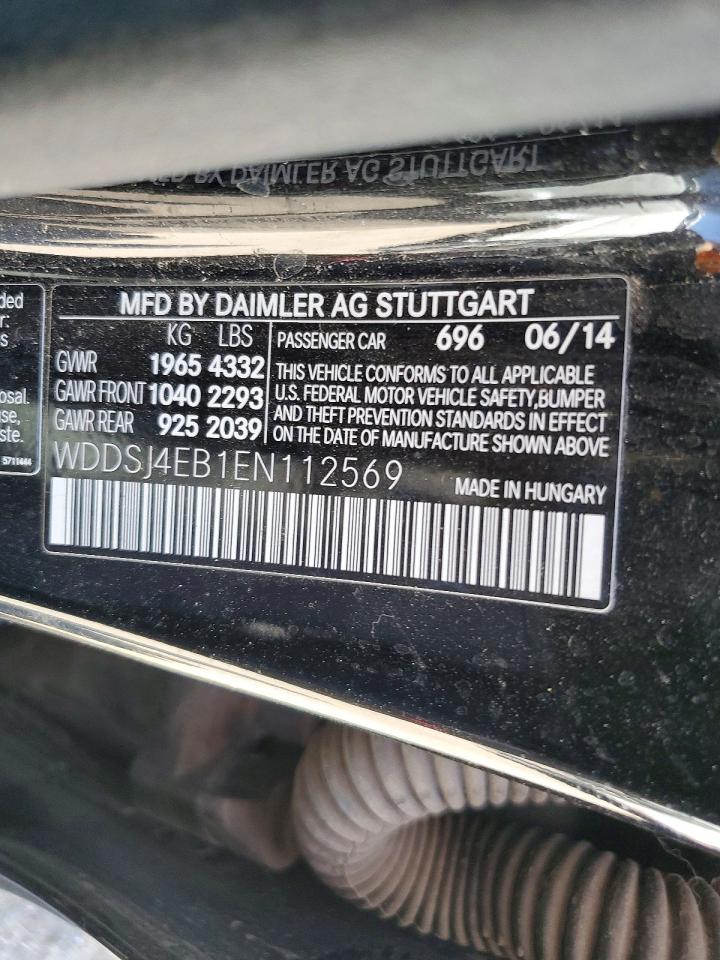2014 Mercedes-benz Cla 250 Black vin: WDDSJ4EB1EN112569