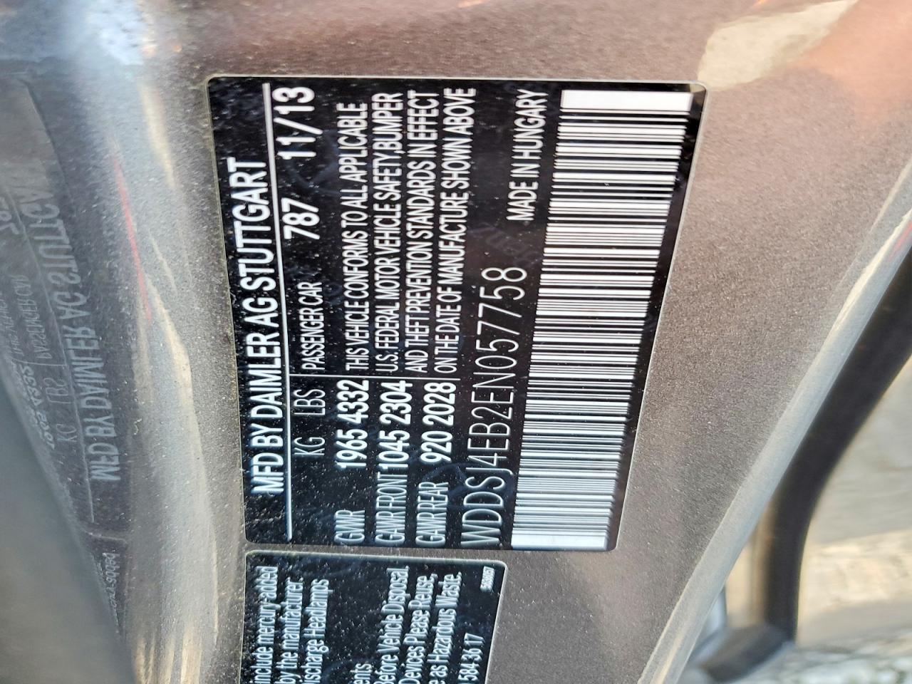 2014 Mercedes-benz Cla 250 Gray vin: WDDSJ4EB2EN057758