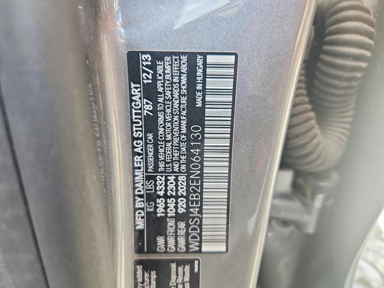 2014 Mercedes-benz Cla 250 Gray vin: WDDSJ4EB2EN064130